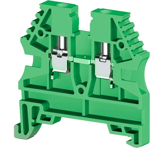 Клеммник на DIN-рейку Klemsan 2,5мм.кв., зеленый, AVK2,5 100 шт. 0.0.0.3.304122
