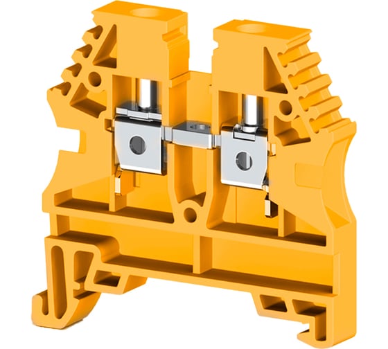 Клеммник на DIN-рейку Klemsan 4мм.кв., желтый, AVK4(RP) 80 шт. 0.0.0.3.304133RP