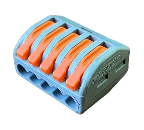 Соединительная клемма Econ 5-проводная 0,08- 2,5(4) кв. мм 5 шт в упак С0055