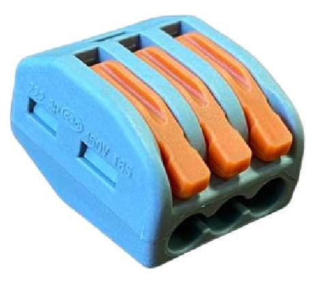 Соединительная клемма Econ 3-проводная 0,08- 2,5(4) кв. мм 5 шт в упак С0035