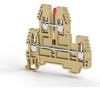 2-х ярусный клеммник Klemsan, 2,5 мм.кв., с индикацией 220 VDC, (бежевый); PIK2,5 NLD 220VDC 20 шт. 0.0.0.3.317720