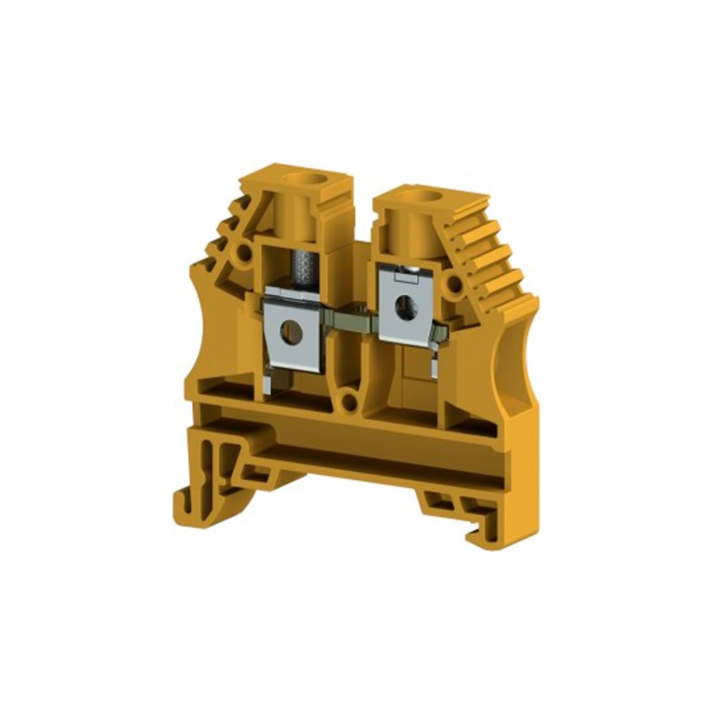 Клеммник на DIN-рейку Klemsan 6мм.кв., желтый; AVK6 100 шт. 0.0.0.3 ...