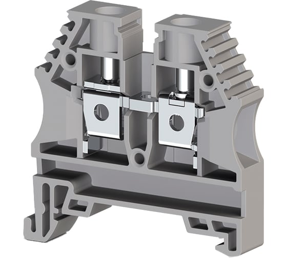 Клеммник на DIN-рейку Klemsan 6мм.кв., серый; AVK6 100 шт. 0.0.0.3.304140