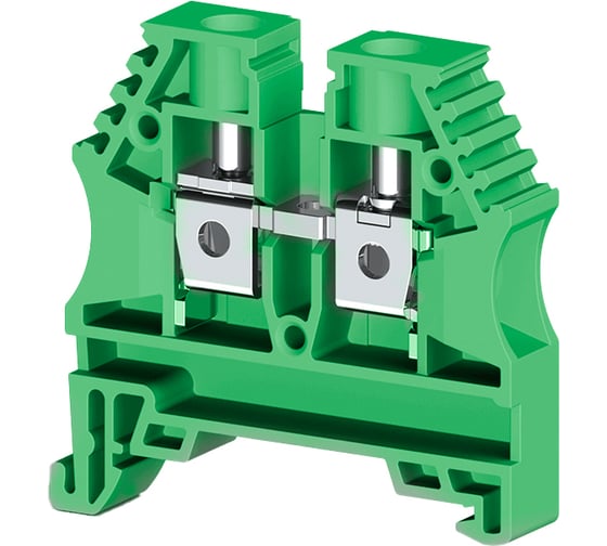 Клеммник на DIN-рейку Klemsan 6мм.кв., зеленый; AVK6(RP) 60 шт. 0.0.0.3.304142RP 1