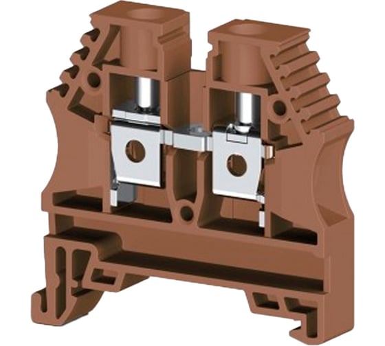 Клеммник на DIN-рейку Klemsan 6мм.кв., коричневый; AVK6(RP) 60 шт. 0.0.0.3.304148RP