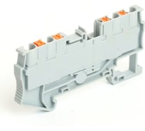 Пружинный 4-проводной проходной зажим STEKKER ЗНИ - 2,5 ,jxb pt 2,5, серый ld574-1-25, 49245