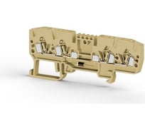 Пружинный клеммник Klemsan 4-х выводной, с диодом, 2,5 мм.кв., (бежевый); YBK 2,5CD 50 шт. 0.0.0.3.326210