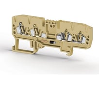 Пружинный клеммник Klemsan 4-х выводной, с индикацией 48 VDC, 2,5 мм.кв., (бежевый); YBK 2,5 CLD 48VDC 50 шт. 0.0.0.3.326420