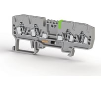 Пружинный клеммник Klemsan 4-х выводной, с индикацией 220 VAC, 2,5 мм.кв., (серый); YBK 2,5 CLD 220VAC 50 шт. 0.0.0.3.326719