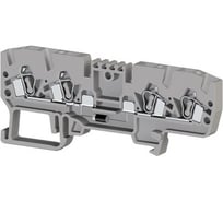 Пружинный клеммник Klemsan 4-х выводной, с диодом, 2,5 мм.кв., (серый); YBK 2,5CD 50 шт. 0.0.0.3.326229