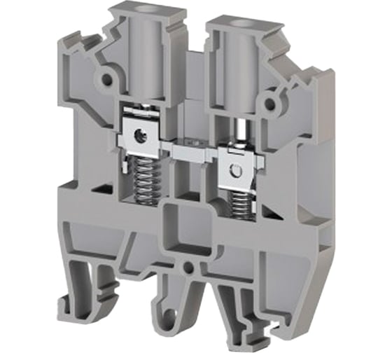 Клеммник на DIN-рейку Klemsan с пружиной, 4мм.кв., серый; AVK-Y4 120 шт. 0.0.0.3.304500 1
