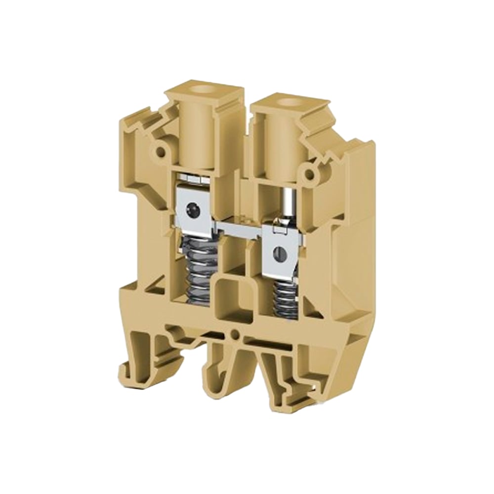 Клеммник на DIN-рейку Klemsan с пружиной, 10мм.кв., бежевый; AVK-Y10 70 ...