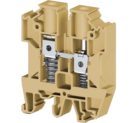 Клеммник на DIN-рейку Klemsan с пружиной, 10мм.кв., бежевый; AVK-Y10 70 шт. 0.0.0.3.304529 1