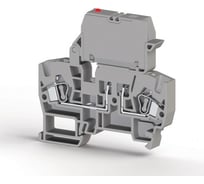 Пружинный клеммник Klemsan с держ. предохр. (5x20, 5x25), откид.картридж, с индикацией 220VDC, на DIN-рейку, 4 мм.кв., (серый);YBK ILD 220 VDC 20 шт. 0.0.0.3.355889