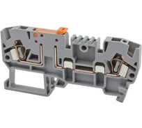 Пружинный клеммник Klemsan с размыкателем на DIN-рейку, 2,5 мм.кв. (серый); YBK 2,5A 50 шт. 0.0.0.3.353209