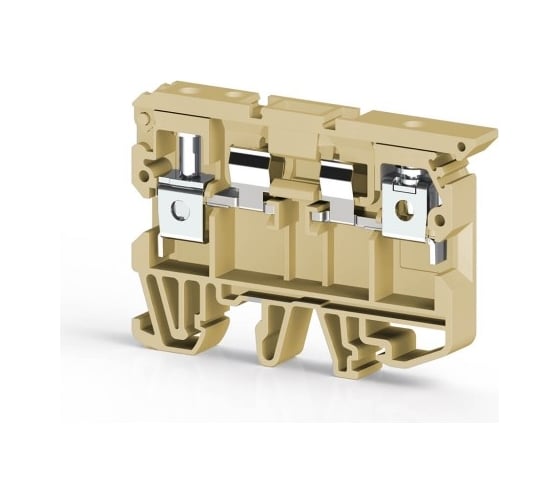 Клеммник Klemsan с держ. предохр. (5x20, 5x25) на DIN-рейку, 6 мм.кв. (бежевый); ASK 2S 50 шт. 0.0.0.3.351100 1