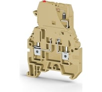 Клеммник Klemsan с держ. предохр. (5x20, 5x25), откид.картридж, с индикацией 220VAC, на DIN-рейку, 4 мм.кв., (бежевый); ASK 3MLD 220VAC 30 шт. 0.0.0.3.355610