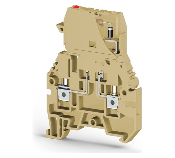 Клеммник Klemsan с держ. предохр. (5x20, 5x25), откид.картридж, с индикацией 48VAC, на DIN-рейку, 4 мм.кв., (бежевый); ASK 3MLD 48VAC 30 шт. 0.0.0.3.355310 1
