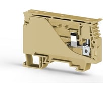 Клеммник Klemsan с держ. предохр. (6.35x31,75) на DIN-рейку, 6 мм.кв. (бежевый); ASK 4S 20 шт. 0.0.0.3.351120