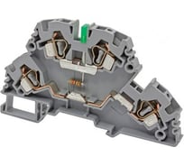 2-х ярусный пружинный клеммник Klemsan 4 мм.кв., с индикацией 24 VDC, (серый); YBK4-2 FLD 24VDC 20 шт. 0.0.0.3.318329