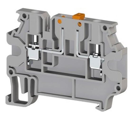 Клеммник с размыкателем на DIN-рейку Klemsan 2,5 мм.кв., серый; AVK 2,5 A 50 шт. 0.0.0.3.304419