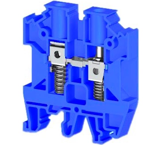 Клеммник на DIN-рейку Klemsan с пружиной, 6мм.кв., синий; AVK-Y6 90 шт. 0.0.0.3.304511 1