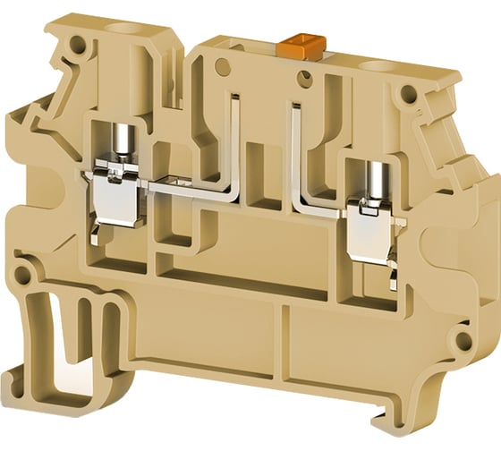 Клеммник с размыкателем на DIN-рейку Klemsan 2,5 мм.кв., бежевый; AVK 2,5 A 50 шт. 0.0.0.3.304410 1