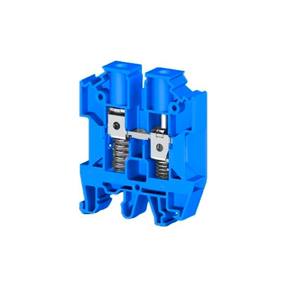 Клеммник на DIN-рейку Klemsan с пружиной, 10мм.кв., синий; AVK-Y10 70 ...