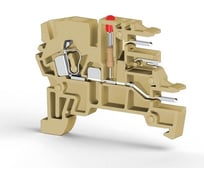 Пружинный клеммник Klemsan с 2-х ряд. разъемом, с индикацией 48 VAC, на DIN-рейку, 2,5 мм.кв., (серый); PCY 2,5EL 50 шт. 0.0.0.3.364072