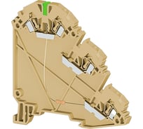 Пружинный клеммник для датчиков Klemsan 2,5 мм.кв., с индикацией 24 VDC, бежевый, YBK 2,5-3 SLD (PNP) 20 шт. 0.0.0.3.324710
