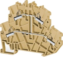 Быстрозажимной пружинный клеммник Klemsan Push in, 2-х ярусный, 2,5мм.кв., с внутренней перемычкой, бежевый; PYK2,5-2FK 40 шт. 0.0.0.3.307230