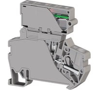 Быстрозажимной пружинный клеммник Klemsan Push in, с держателем предохранителя, с индикацией 220VAC, 4 мм.кв., серый; PYK 4ILD 220VAC (6,3x31,75) 15 шт. 0.0.0.3.307339