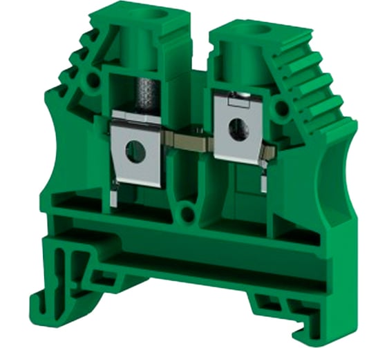 Клеммник на DIN-рейку Klemsan 10мм.кв., зеленый; AVK10RP 50 шт. 0.0.0.3.304152RP 1