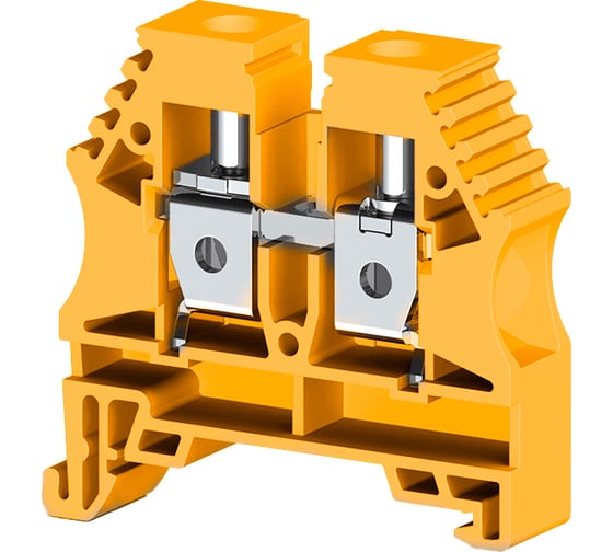 Клеммник на DIN-рейку Klemsan 10мм.кв., желтый; AVK10RP 50 шт. 0.0.0.3.304153RP