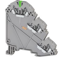 Пружинный клеммник для датчиков Klemsan 2,5 мм.кв., с индикацией 24 VDC, серый, YBK 2,5-3 SLD (NPN) 20 шт. 0.0.0.3.324729