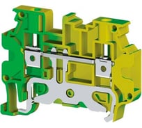 Клеммник на DIN-рейку Klemsan 4 мм.кв. с двумя перемычками, земля; AVK 4RT 50 шт. 0.0.0.3.334270