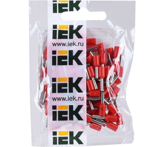 Наконечник-гильза с изолированным фланцем IEK Е1508 уп.100шт ИЭК UGN10-D15-03-08