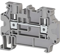 Клеммник на DIN-рейку Klemsan 4мм.кв., 2 ряда перемычек, серый; AVK 4R 50 шт. 0.0.0.3.304390