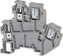 Клеммник Klemsan 2-х ярусный, 4 мм.кв., винтовой зажим/разъем, серый; PIK 4FS 85 шт. 0.0.0.3.319809