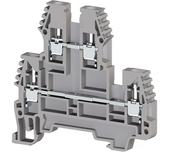 Клеммник Klemsan 2-х ярусный, 2,5мм.кв., серый; PIK2,5N/NM Серия V0 100 шт. 0.0.0.3.309189