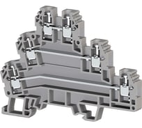 Клеммник Klemsan 3-х ярусный, 2,5мм.кв., серый; PUK3/NM Серия V0 20 шт. 0.0.0.3.309479