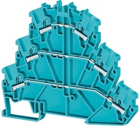 Быстрозажимной пружинный клеммник Klemsan 3-х ярусный, Push in, 2,5 мм.кв., синий; PYK2,5-3F 30 шт. 0.0.0.3.307191