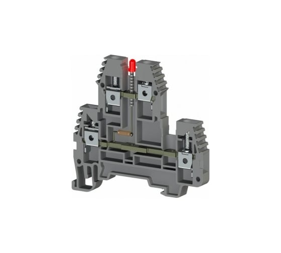 Клеммник Klemsan 2-х ярусный, 4 мм.кв., с индикацией 110 VAC, (серый); PIK4 NLD 110VAC 20 шт. 0.0.0.3.319619