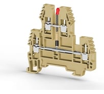 Клеммник Klemsan 2-х ярусный, 2,5 мм.кв., с индикацией 24 VAC, (бежевый); PIK2,5 NLD 24VAC 20 шт. 0.0.0.3.317310