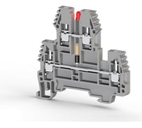 Клеммник Klemsan 2-х ярусный, 2,5 мм.кв., с индикацией 48 VAC, (серый); PIK2,5 NLD 48VAC 20 шт. 0.0.0.3.317419