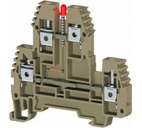 Клеммник Klemsan 2-х ярусный, 4 мм.кв., с индикацией 220 VDC, (бежевый); PIK4 NLD 220VDC 20 шт. 0.0.0.3.319720