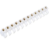 Клеммный блок OXION 3a, сечение 4мм2, 400v, белый, латунь, полипропилен OX-TB6020