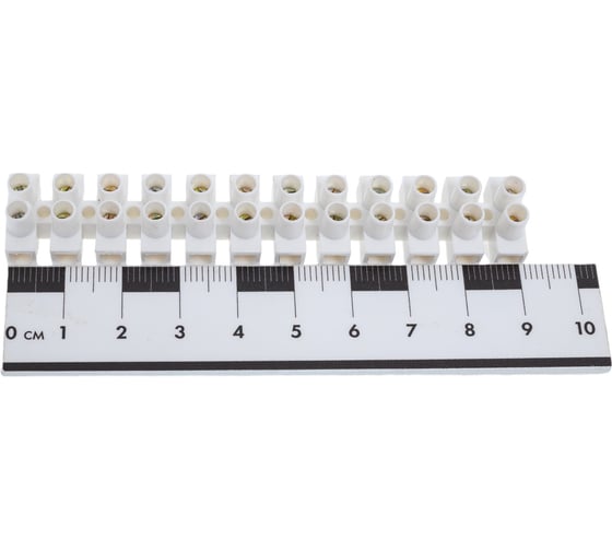 Клеммный блок OXION 3a, сечение 4мм2, 400v, белый, латунь, полипропилен OX-TB6020