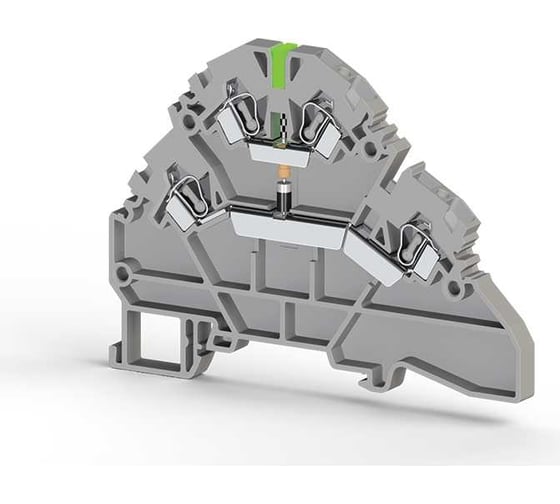 2-х ярусный пружинный клеммник Klemsan, 2,5 мм.кв., с индикацией 24 VAC, (серый); YBK2,5-2 FLD 24VAC 30 шт. 0.0.0.3.316319 1