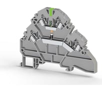 2-х ярусный пружинный клеммник Klemsan, 2,5 мм.кв., с индикацией 110 VDC, (серый); YBK2,5-2 FLD 110VDC 30 шт. 0.0.0.3.316629